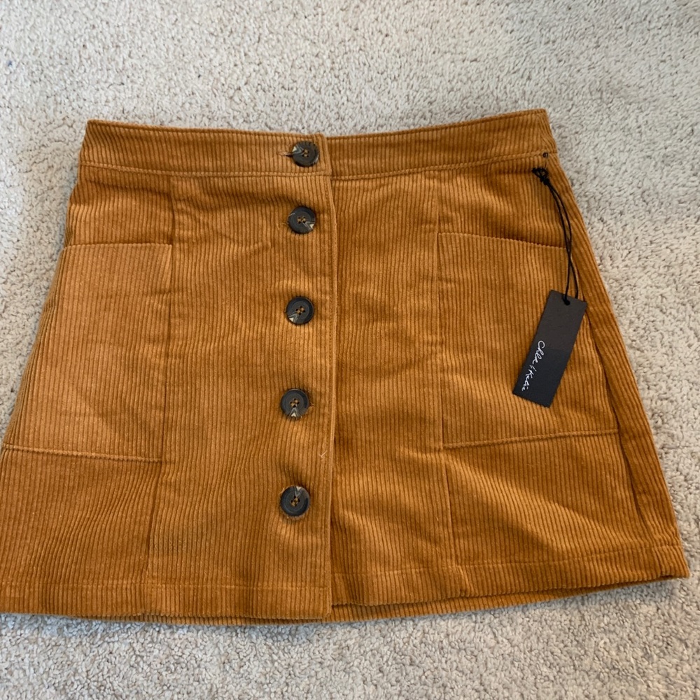 CHEAP BEIGE A-LINE SKIRT🤎